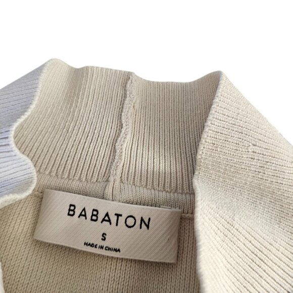 Aritzia Babaton Sculpt Knit Level Turtleneck, Long Sleeve, Crop, Matte Pearl, S - Picture 6 of 8